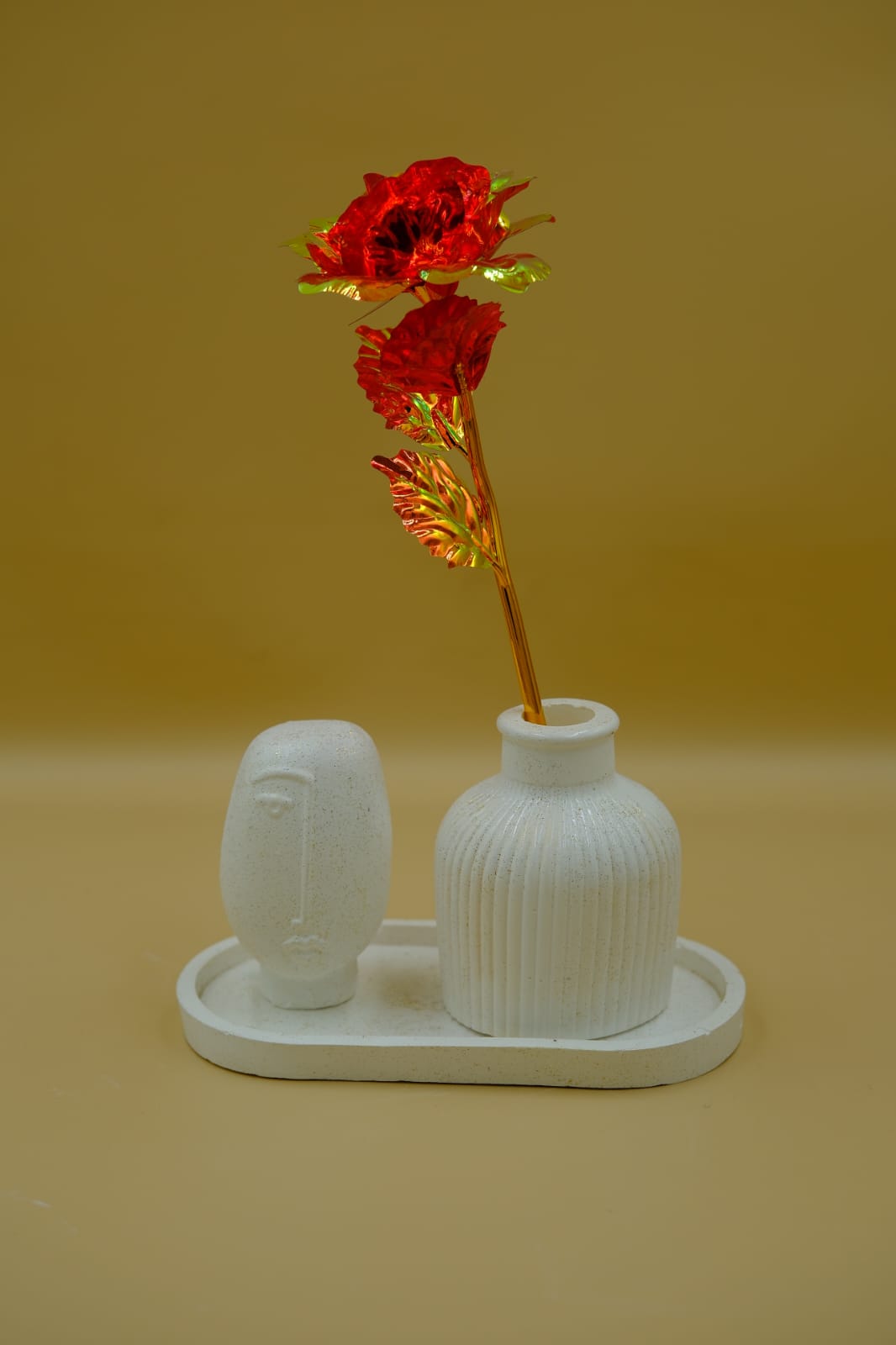 Soyut Kafa | Vazo | Gül Set