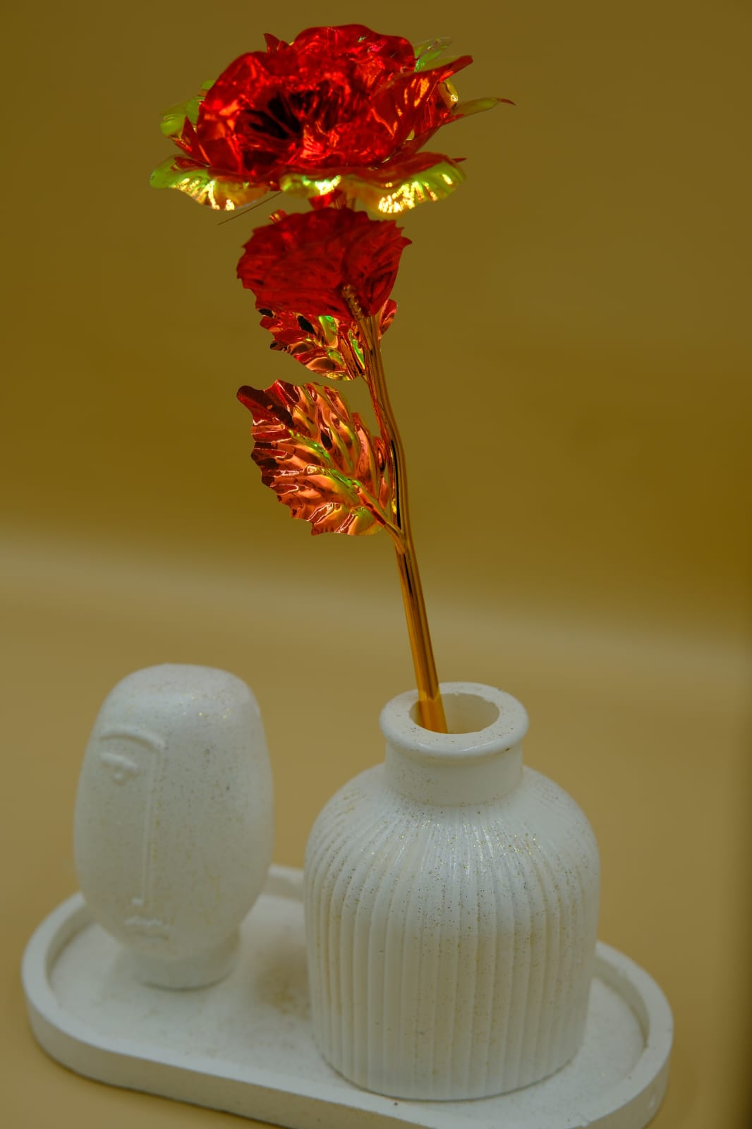 Soyut Kafa | Vazo | Gül Set